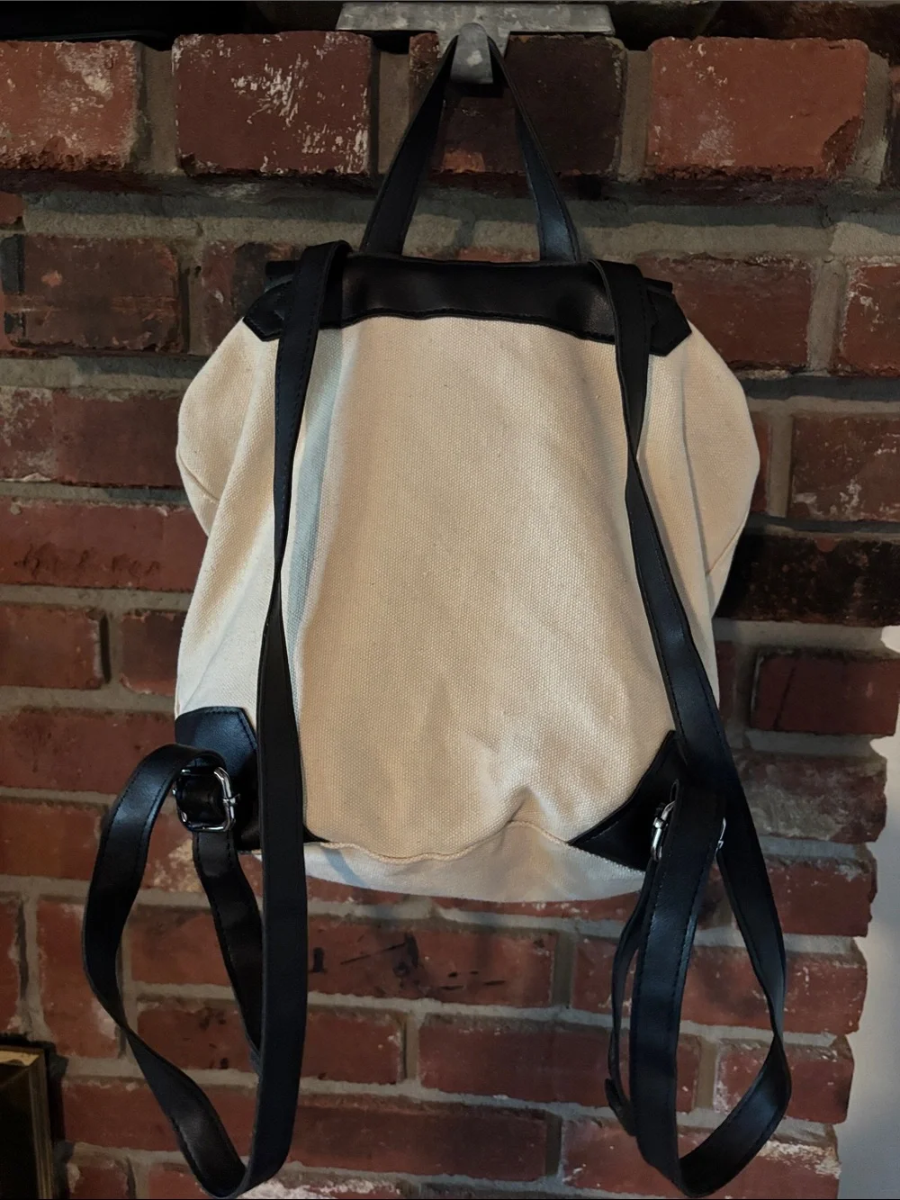 Deux Lux Demi Two-Tone Cream and Black Mini Backpack